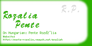 rozalia pente business card